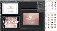 Adding Digital Foil Paper to the Gift Card Template Using Photoshop