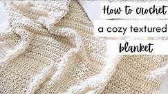 Modern Textured Crochet Blanket - How to Crochet an Easy Blanket Using Only 2 Stitches