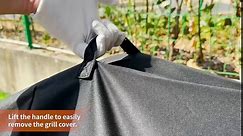 Grisun Pellet Grill Cover for Green Mountain Grills Davy Crockett Grill, Anti-Fade Waterproof Wood Grill Cover, with Fastening Straps, Smoker Cover Replacement for gmg-4012, All Weather Protection
