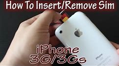 How To Remove and Insert Sim Card iPhone 3Gs and 3G - How To Use The iPhone