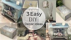 3 Easy Home Decor DIY: Decoupage & Chalk Paint with Glaze