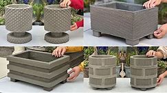 4 Projects To Cast Plant Pots From Cement - Great! Garden Decoration