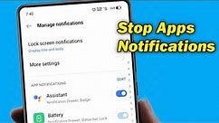 How To Turn Off App Notifications On Android | Stop Notifications