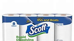 Scott Rapid-Dissolving Toilet Paper for RVs & Boats, 8 Double Rolls