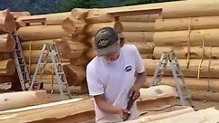 #westernredcedar #logcabin #loghome #loghouse #loghomeliving #handcraftedloghome #chainsawman #builder #woodworking #rustic #newhome #logcabinhome #mountainhome #luxuryhomes #customhome #chalet #mountain | Lyheang