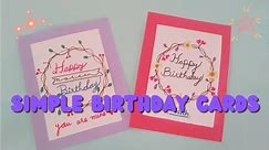How to Make Simple Elegant birthday card designs 💕