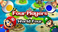 New Super Mario Bros. Wii – 4 players Walkthrough Co-Op (100%) World 4