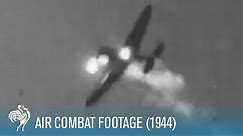 Incredible Air Combat Footage of US and German Planes (1944) | War Archives