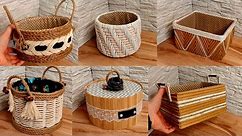 6 DIY cardboard storage baskets