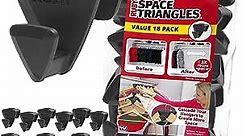 Original AS-SEEN-ON-TV Ruby Space Triangles, Ultra- Premium Hanger Hooks Triple Closet Space 18 PC Value Pack, Black