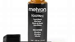 Mehron Makeup Tooth FX Nicotine | Temporary Yellow Tooth Paint | Perfect for Creating Fake Stained Teeth SFX & Rotten Teeth Makeup for Halloween, Cosplay, & Theatre .125 oz (4 ml)