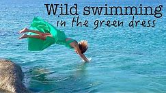 Wild Swimming in the Green Dress ⎜ Diving Fully Clothed