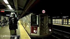 NYC Subway - IRT (7) (7X) Trains at 74th Street Station, Queens