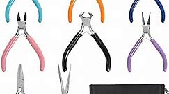 Homaisson 8Pcs Jewelry Pliers, Jewelry Making Tools, Jewelry Pliers Tool Set with Storage Bag, Jewelry Pliers, Jewelry Making Kit for Jewelry Repair, Wire Wrapping, Crafts