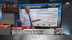 Charts suggest the surge in natural gas prices is not finished yet, says Jim Cramer