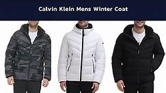 Calvin Klein Men's Winter Coat Puffer Stretch Jacket with Sherpa Hood