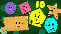 Ten Little Shapes, Counting Song and Preschool Video for Kids