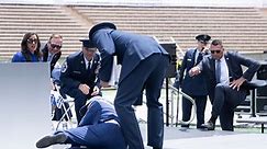 Joe Biden Falls Onstage At Air Force Graduation