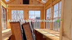 ✨Get lost into a Jungle of dreams, with our handcrafted Amish Greenhouse✨🌿 Bet you didn’t know our Amish made Greenhouse’s did you? Well luckily you now know. Features: Plastic Sheeting (On top of Greenhouse) 14 Windows Board and Batten Style Single Door 2 Vents (Back and Front) 2 Shelf’s (Flowers, Tree’s exc.) 98 Square Feet #nature #greenhouse #garden #amishmade #sunsetbackyardliving #outdoorliving #spring #art #instalove #wny #beautiful | Sunset Backyard Living