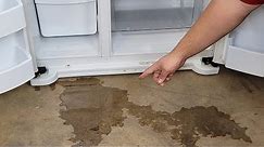 GE Refrigerator Leaking Water on the Floor - How to Clean a Drain Line