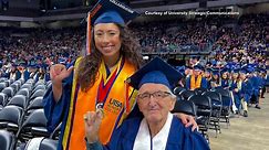 Grandfather graduates alongside granddaughter