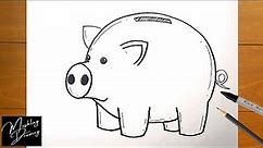 How to Draw a Piggy Bank Easy Step by Step
