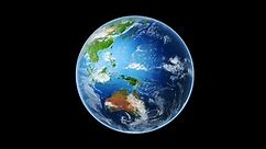 Realistic World Map Wraps Globe Loop Stock Footage Video (100% Royalty-free) 3031447 | Shutterstock