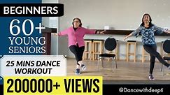 60 plus Dance Exercise for Seniors | 25mins Beginners | Old Hindi Songs Bollywood Dance Workout