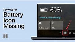 How to Fix Battery Icon Missing from Taskbar - Windows 11