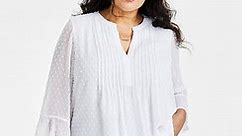 Style & Co Plus Size Pintuck Blouse, Created for Macy's - Macy's