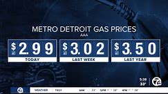 AAA: Michigan gas prices fall below $3 per gallon