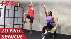 20 Min Exercise for Seniors, Elderly, & Older People - Seated Chair Exercise Senior Workout Routines