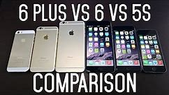 iPhone 6 VS iPhone 6 Plus VS iPhone 5S Comparison
