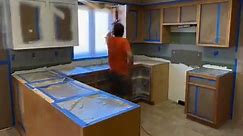 Painting Kitchen Cabinets! #tools #tips #tutorial #DIY #fyp #homeimprovement #realestate | Rachael Alvarado