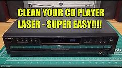 How to Clean CD Player Laser When CD Won't Play - Sony SCD-CE775 SA 5 Disc Carousel