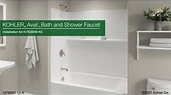 Installation – Avail Bath and Shower Faucet