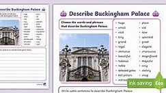 Describe Buckingham Palace Writing Activity