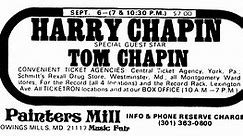 Sep 06, 1975: Harry Chapin / Tom Chapin at Painters Mill Music Fair Owings Mills, Maryland, United States | Concert Archives