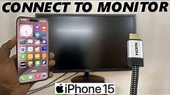 How To Connect iPhone 15 & iPhone 15 Pro To Monitor via HDMI Cable