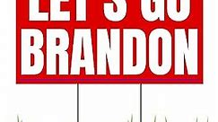 Let's Go Brandon Yard Sign | 18" X 12" F Joe Biden Funny Chant Double Side Lawn Sign with Metal Stake