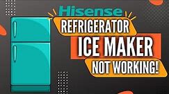 Hisense Refrigerator Ice Maker Not Working | Causes & Fixes | 2022