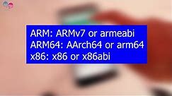 How to know Your Android device CPU Architecture ARM, ARM64, OR x86