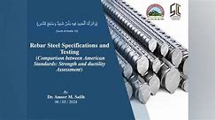 Concrete and Rebar Steel Test Results Workshop (06 March 2024) _ Dr Ameer's Presentation