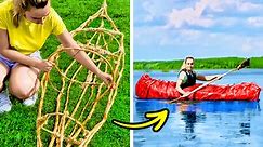 Useful camping hacks and how to make your own kayak while camping 🌊