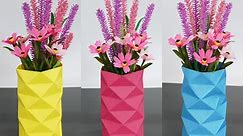 How to Make A Flower Vase - Easy Handmade Paper Flower Vase - Simple Paper Craft
