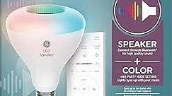 GE LED+ Color Changing Speaker LED Light Bulb with Remote, 10W, Daylight + Multicolor, BR30 Indoor Floodlight (1 Pack)
