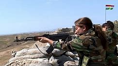 The Kurdish Peshmerga women soldiers who are fighting on the frontline