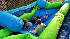 Inflating the bounce house in slow motion