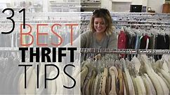 31 BEST Thrift Store Tips | Shopping Guide