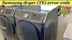 Samsung dryer TE error code - Replace Thermistor